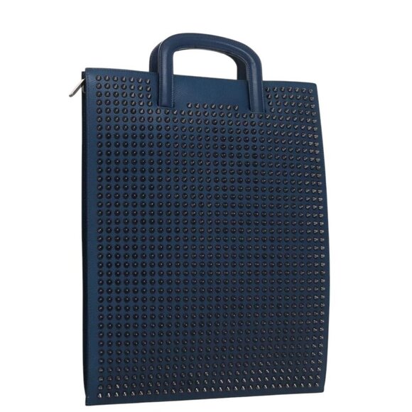 Christian Louboutin Hand Bag Leather Blue Auth - Picture 2 of 16